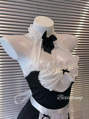 💗 “Sweetheart Maid” Cos Sleepwear – Halter Style Push-Up | BB0707