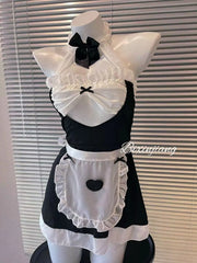 💗 “Sweetheart Maid” Cos Sleepwear – Halter Style Push-Up | BB0707