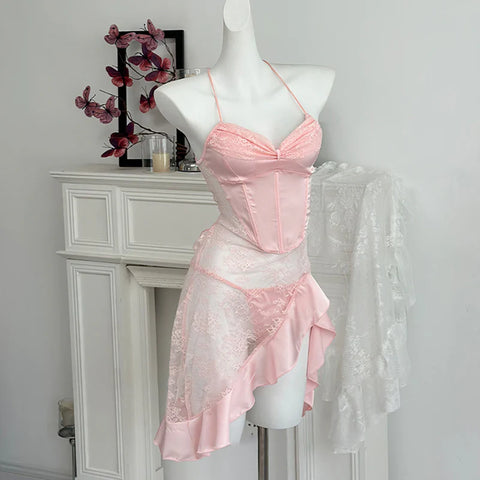 💕 Lace Strappy Nightgown — BB1106
