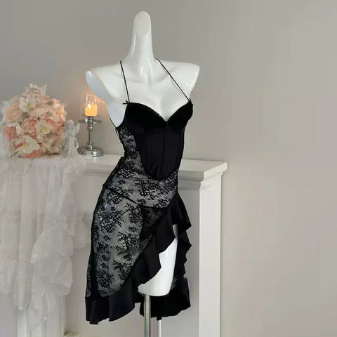 AA181003 💫 Lace Strappy Nightgown – Elegant Comfort in Every Detail