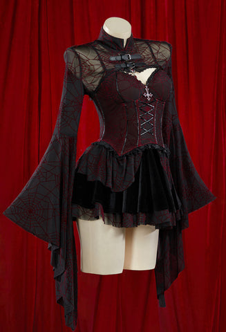 🩸 BLOOD MOON VAMPIRE CORSET SET – AA1306