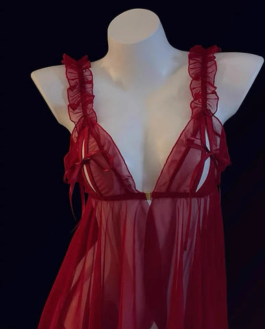 🎀 Bow Mesh Dress – JJ0406