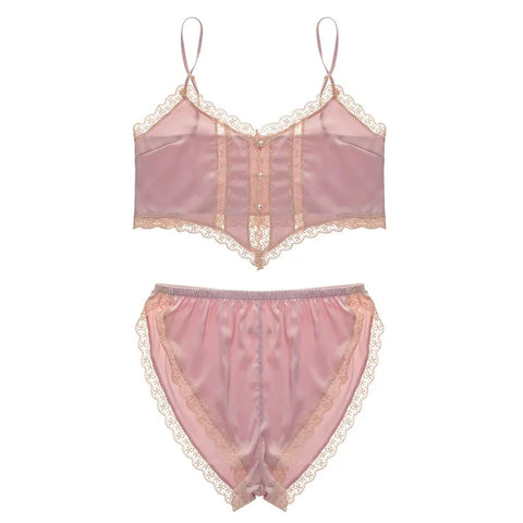 ❄️ Ice Silk Lace Suspender Suit – MM0406