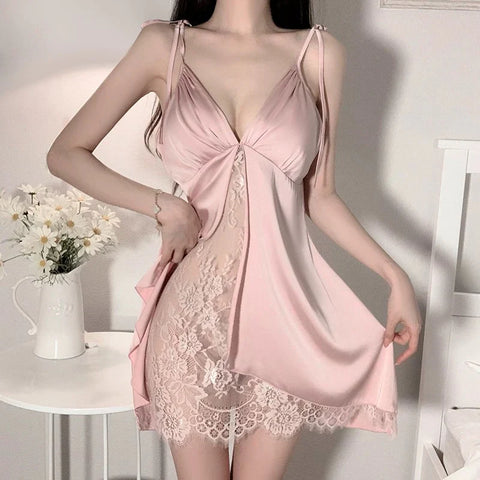🌸 Transparent Lace Dress AA181001 – Elegant, Sultry & Soft