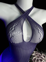 💜 “Seductive Housewife” Tear-Away Mesh Bodysuit – DD1806