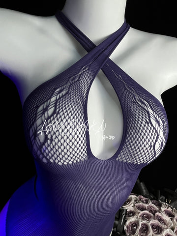 💜 “Seductive Housewife” Tear-Away Mesh Bodysuit – DD1806