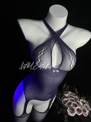 💜 “Seductive Housewife” Tear-Away Mesh Bodysuit – DD1806
