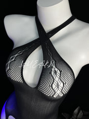 💜 “Seductive Housewife” Tear-Away Mesh Bodysuit – DD1806