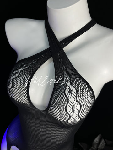 💜 “Seductive Housewife” Tear-Away Mesh Bodysuit – DD1806