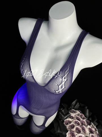 💜 “Seductive Housewife” Tear-Away Mesh Bodysuit – DD1806