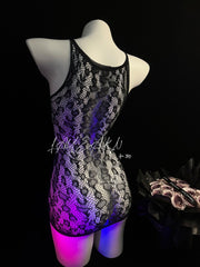 Temptress Black Mesh Lingerie Set - AA1706
