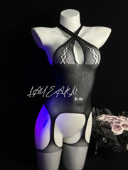 💜 “Seductive Housewife” Tear-Away Mesh Bodysuit – DD1806